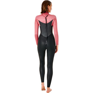 2022 Rip Curl Dames Omega 5/3mm Rug Ritssluiting Wetsuit WSM9UW - Dusty Rose